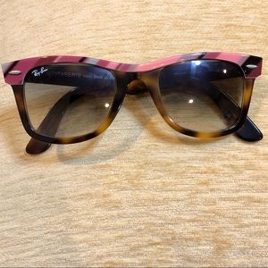 Pink Striped Ray-Ban Sunglasses